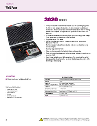 Thumbnail of document Data Sheet - 3020 Series Weld Force Test Kit